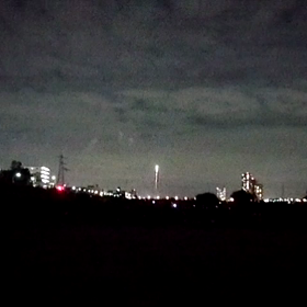 秋の花火の画像