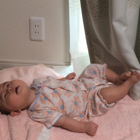 カーテンさわさわの画像