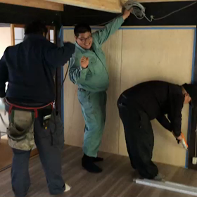 後輩とバトルの画像