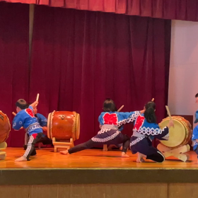 山村留学生　元気を届ける　太鼓の画像