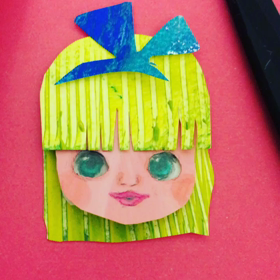 何処から見ても、こっちみてるように見える切り絵。の画像