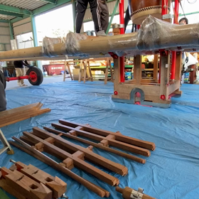 車輪取り付けの画像