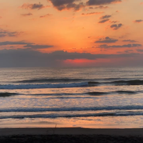 3月17日千葉北、東浪見の朝の波の画像