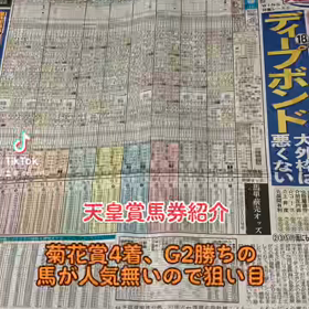 天皇賞穴馬発見⁉️馬券買いましたの画像