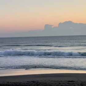 1月9日千葉北、東浪見の朝の波の画像