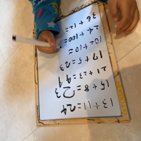 5歳次男の暗算の画像