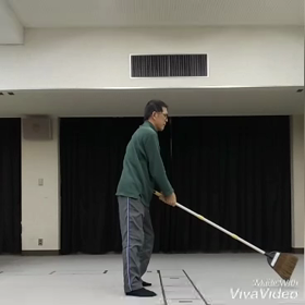 ほうきでドロー素振りの画像