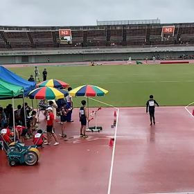 男子ジャベリックボール投げ(後ろから)④の画像