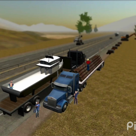 トラックシュミレーターを使っての画像