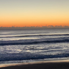 1月19日千葉北、東浪見の朝の波の画像