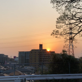 きのうの夕陽の画像