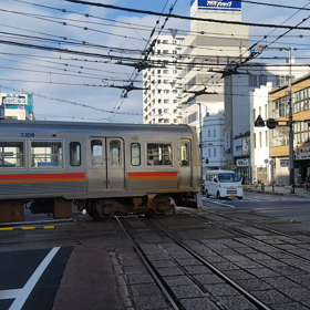 伊予鉄道・ダイヤモンドクロス動画の画像