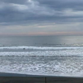 2月12日千葉北、東浪見の朝の波の画像