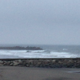 10月5日千葉北、東浪見の朝の波の画像