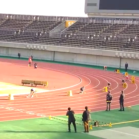 男女混合リレー決勝の画像