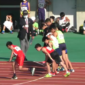 ６年男子1000m第２組①の画像