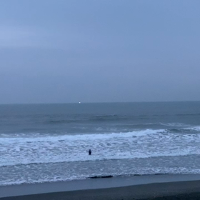 3月1日千葉北、東浪見の朝の波の画像