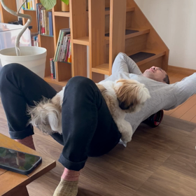 ワンコも筋膜リリースの画像