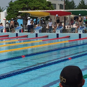 明◯市学童水泳記録会の画像