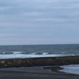 9月19日千葉北、東浪見の朝の波の画像