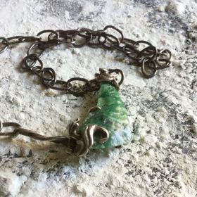 翡翠の自作チェーンネックレス　フック動画の画像