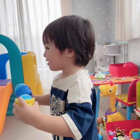 キッチンごっこ❤️でも英語だな　笑の画像