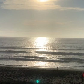 8月21日千葉北、東浪見の朝の波の画像