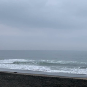 8月20日千葉北、東浪見の朝の波の画像