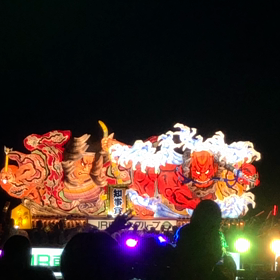 ねぶた海上運航　花火　の画像