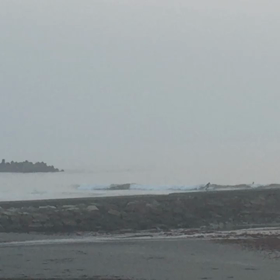 8月6日千葉北、東浪見の朝の波の画像