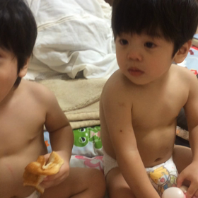 【三つ子ちゃんおもしろ動画】元気にお返事編の画像