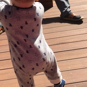 生後10ヶ月と14日☆自粛の日曜日　歩きの練習の画像