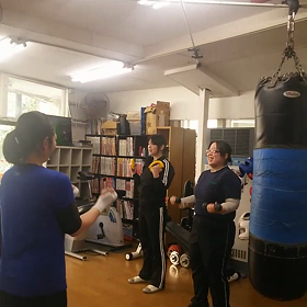 プロボクサーが指導の画像