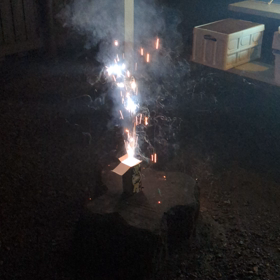 夏キャンプ1日目　③吹き出し花火動画の画像