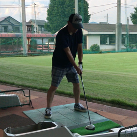 ゴルフ練習の画像