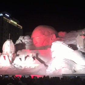 北海道・雪まつりの旅 プロジェクションマッピング①の画像