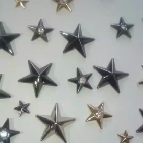 ラインストーン埋め込み星スタッズ使用・スタースタッズバッグ・ホワイトの画像