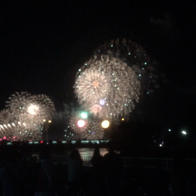 江の島花火大会の動画。の画像