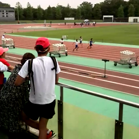 ６年男子100ｍ 上位独占の画像