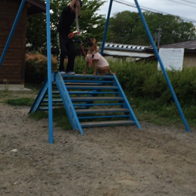 夕方の公園の画像