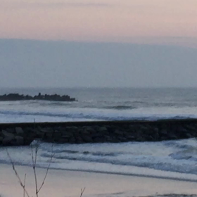 8月10日千葉北、東浪見の朝の波の画像