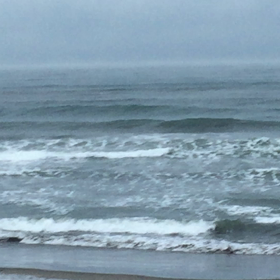 2月11日千葉北、東浪見の朝の波の画像