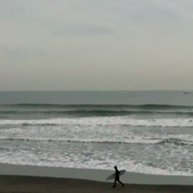 1月23日千葉北、東浪見の朝の波の画像