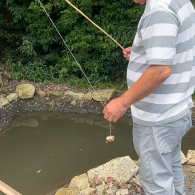 なう　ザリガニ釣り体験(^O^)の画像