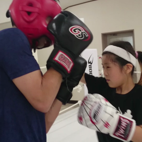 キッズ女子ボクサーも頑張っています。の画像