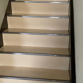 階段を駆け下りるぷくの画像