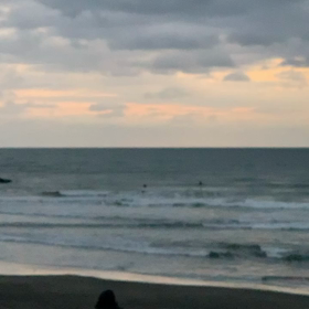 1月7日千葉北、東浪見の朝の波の画像