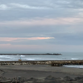 2月25日千葉北、東浪見の朝の波の画像