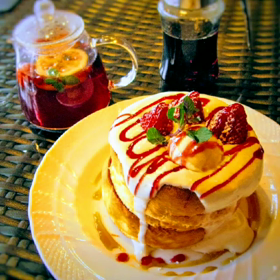 ケーキからの祝辞の画像