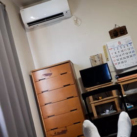 筋トレ。左足４０回。ふぅ～❣の画像